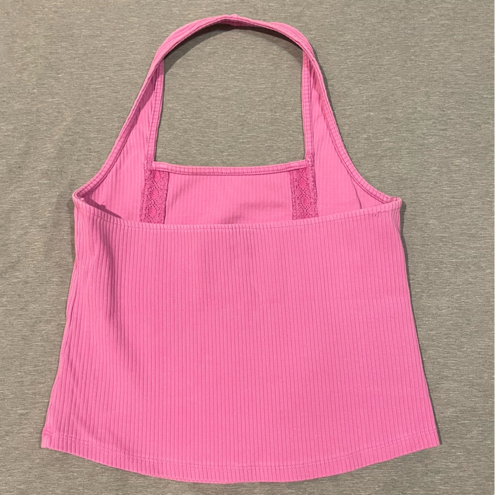 American Eagle Pink Halter Top Size Medium Y2K Summer - Picture 2 of 7